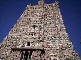 Madurai temple,Meenakshi Amman temple,Meenakshi Amman temple Towers,inner left view of towers,southern tower