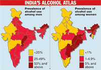 Alcohol free India,Alcohol ban in India,prohibition,alcoholism,alcohol atlas,
